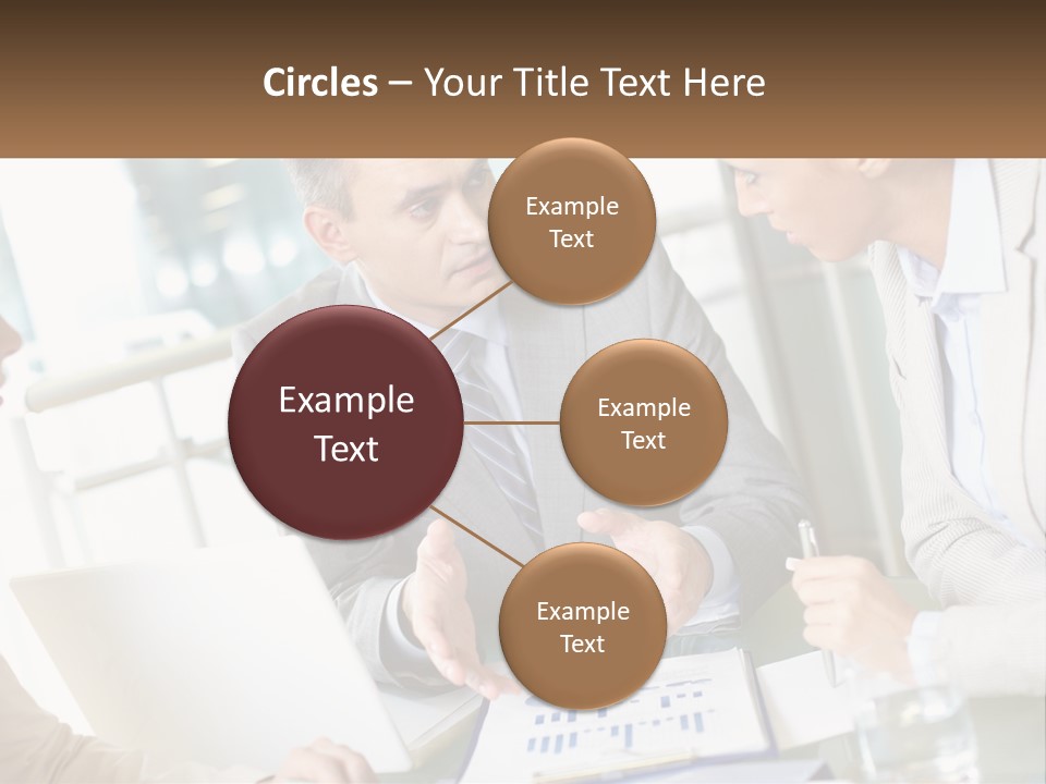 A Group Of People Sitting Around A Table Talking PowerPoint Template