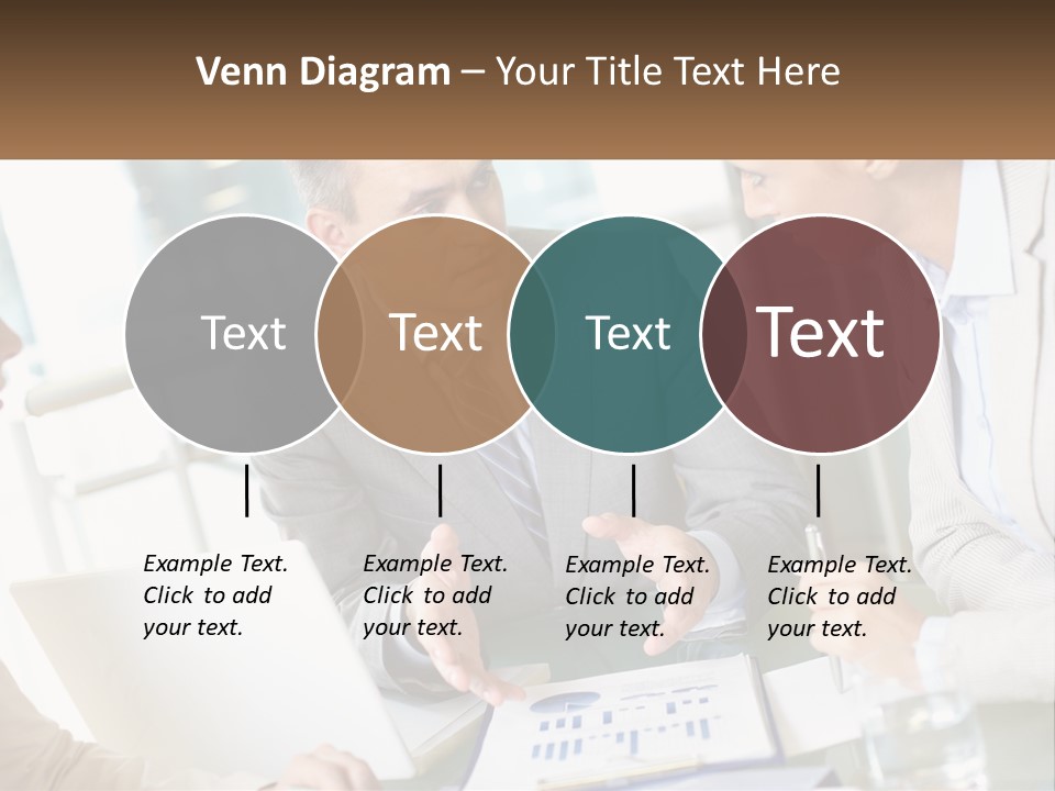 A Group Of People Sitting Around A Table Talking PowerPoint Template