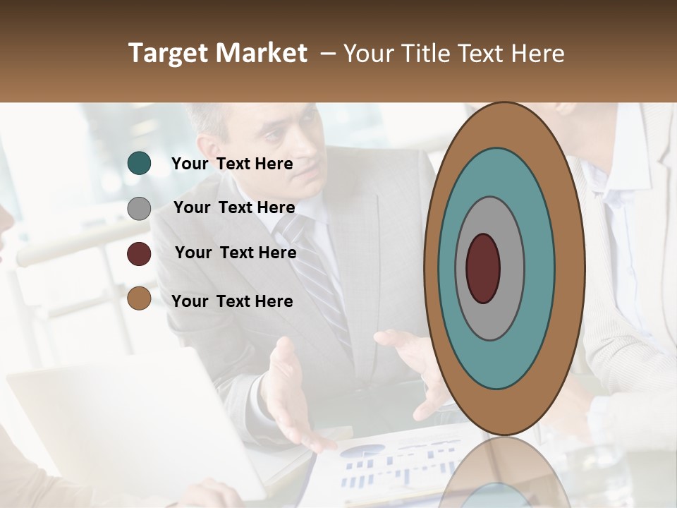 A Group Of People Sitting Around A Table Talking PowerPoint Template