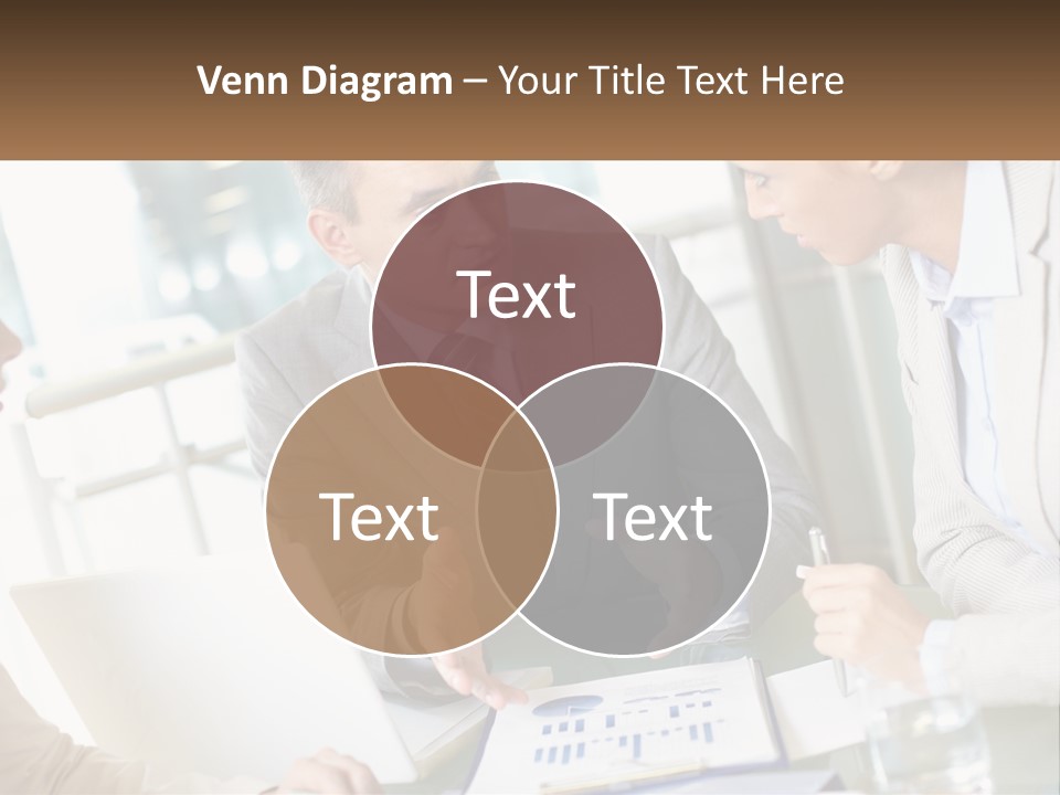 A Group Of People Sitting Around A Table Talking PowerPoint Template