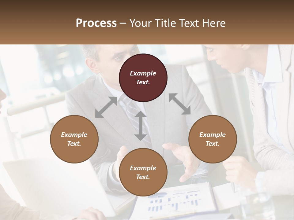 A Group Of People Sitting Around A Table Talking PowerPoint Template