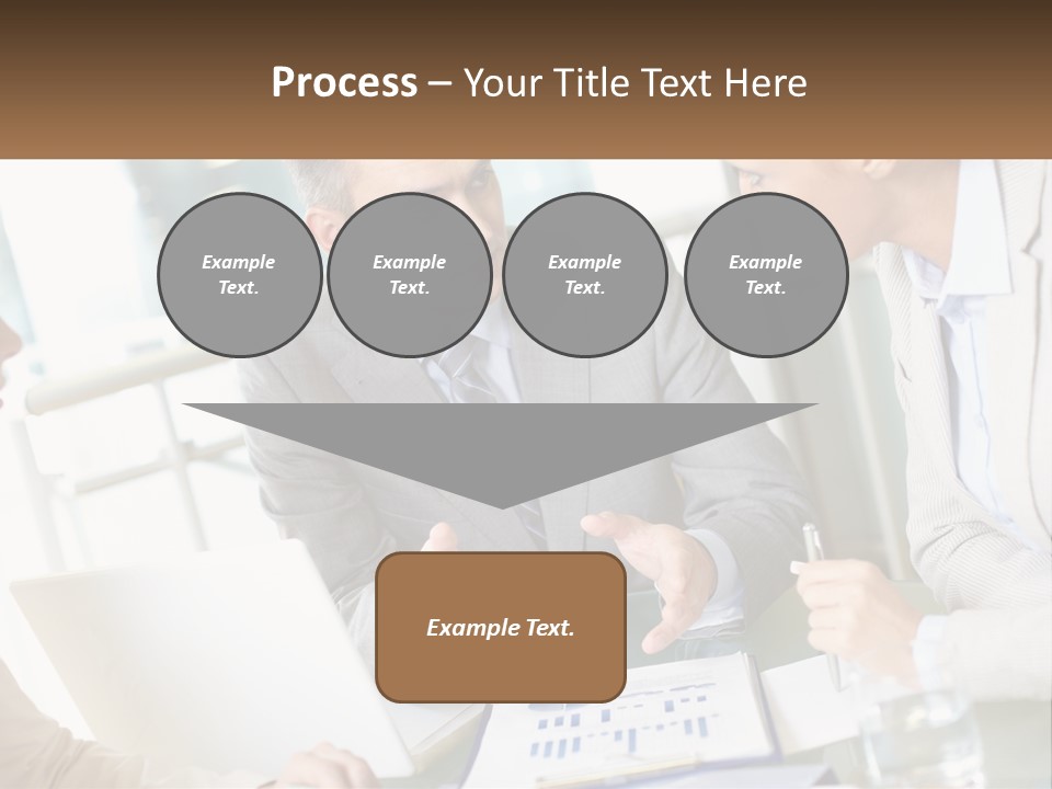 A Group Of People Sitting Around A Table Talking PowerPoint Template