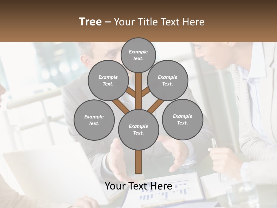 A Group Of People Sitting Around A Table Talking PowerPoint Template