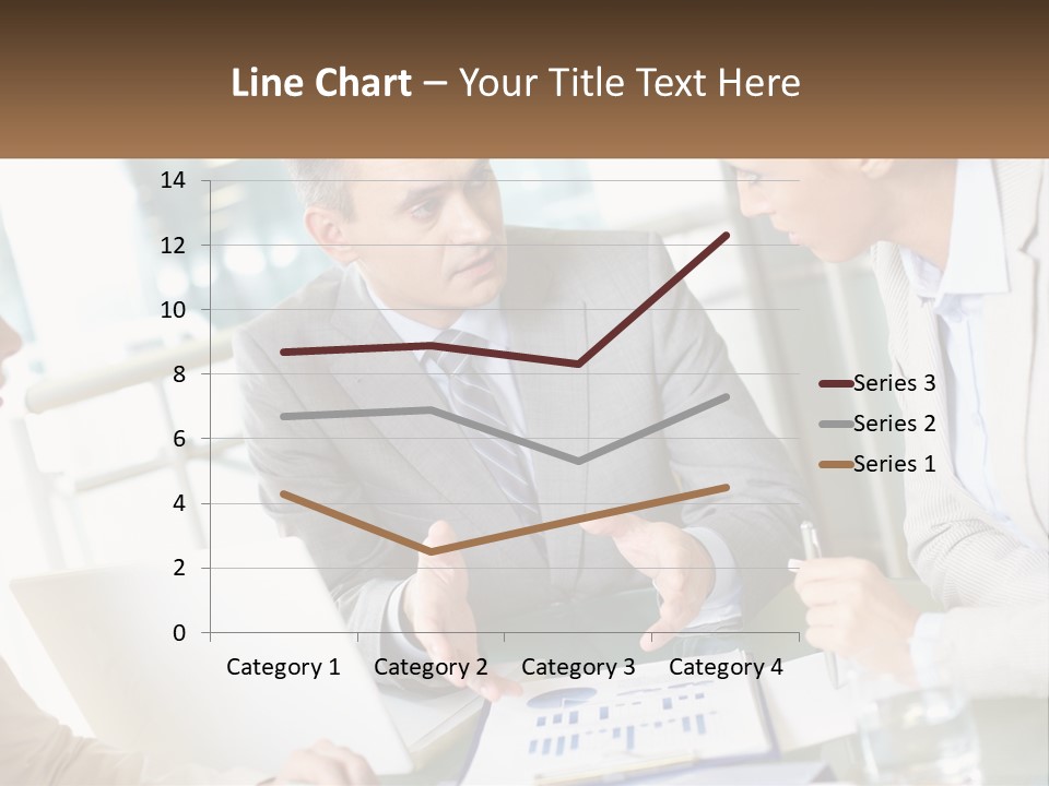 A Group Of People Sitting Around A Table Talking PowerPoint Template
