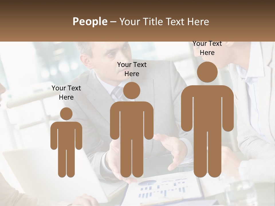 A Group Of People Sitting Around A Table Talking PowerPoint Template