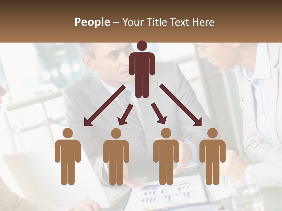 A Group Of People Sitting Around A Table Talking PowerPoint Template