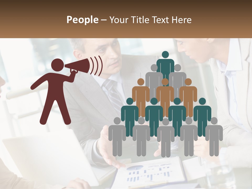 A Group Of People Sitting Around A Table Talking PowerPoint Template