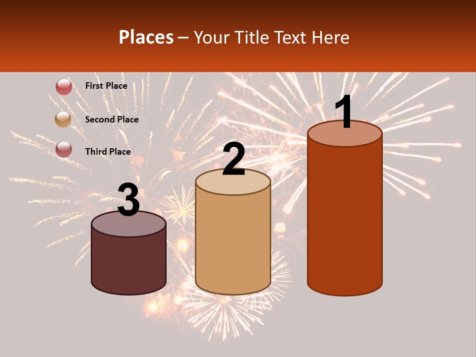 A Fireworks Display With A Black Background PowerPoint Template
