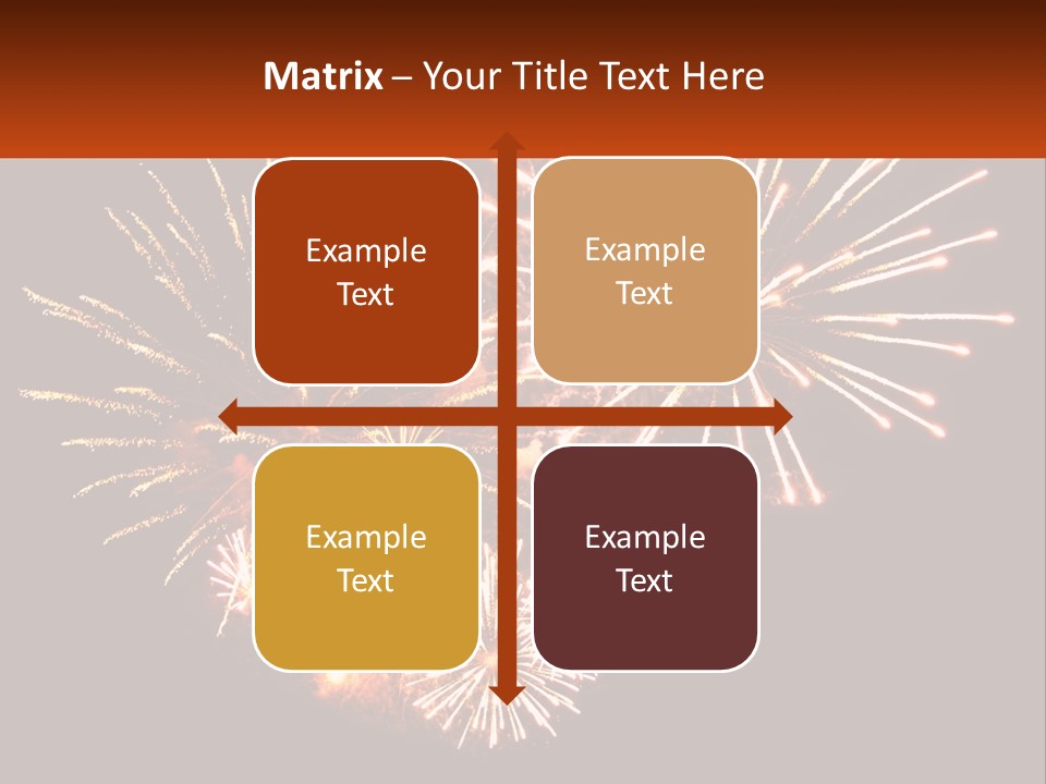 A Fireworks Display With A Black Background PowerPoint Template