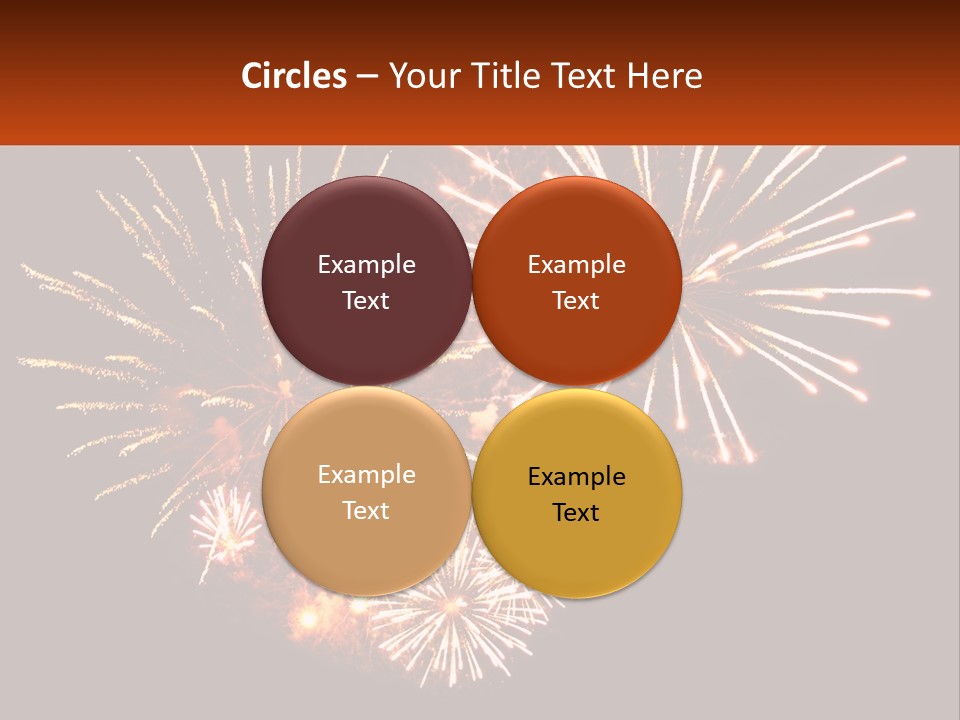 A Fireworks Display With A Black Background PowerPoint Template