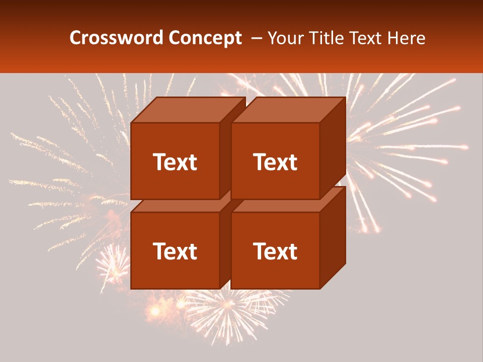 A Fireworks Display With A Black Background PowerPoint Template