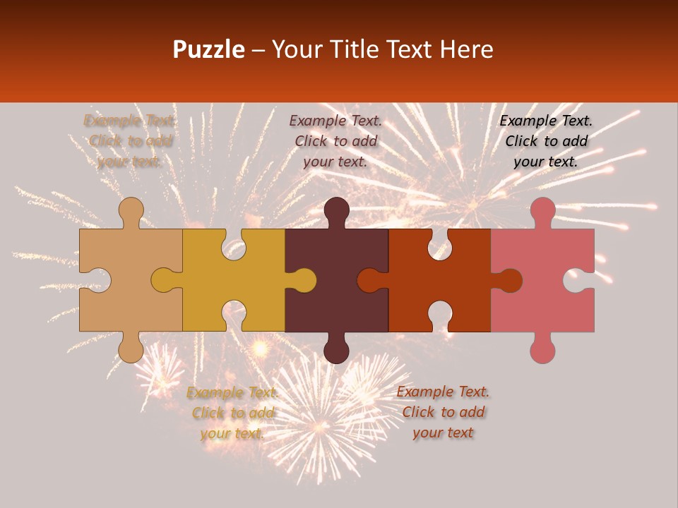 A Fireworks Display With A Black Background PowerPoint Template