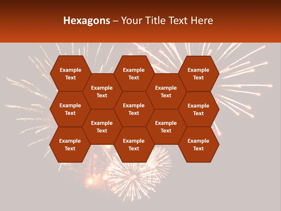 A Fireworks Display With A Black Background PowerPoint Template