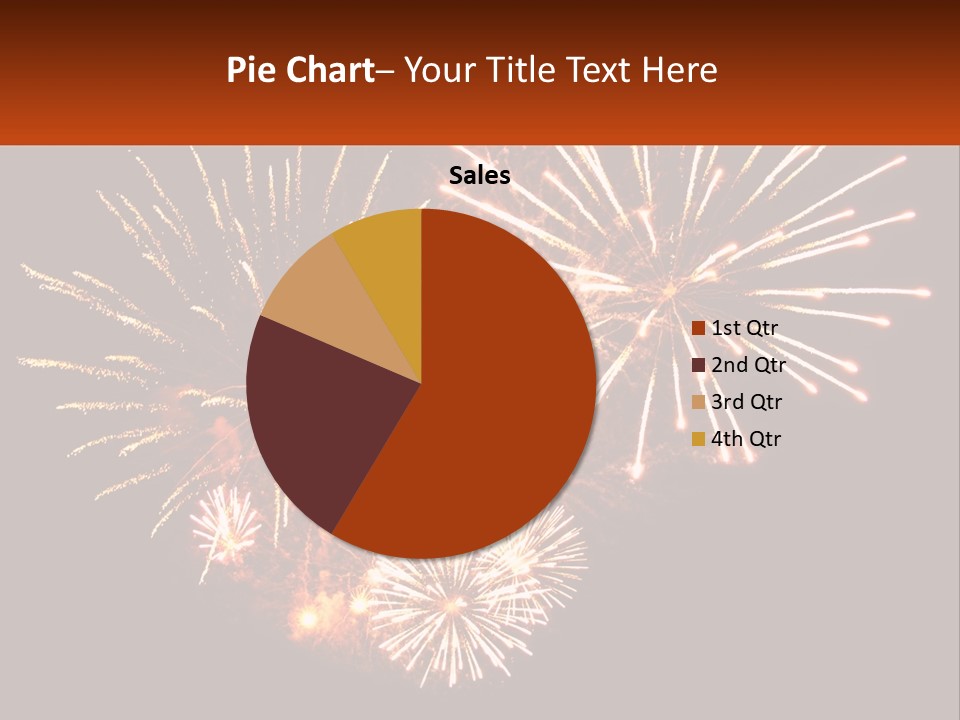 A Fireworks Display With A Black Background PowerPoint Template