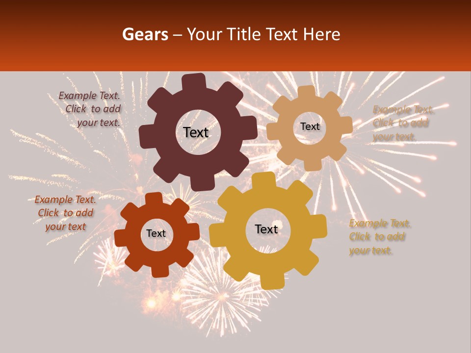 A Fireworks Display With A Black Background PowerPoint Template