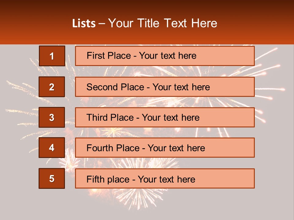 A Fireworks Display With A Black Background PowerPoint Template