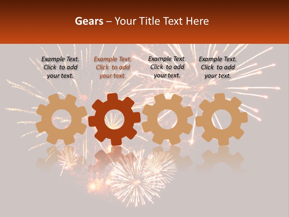 A Fireworks Display With A Black Background PowerPoint Template