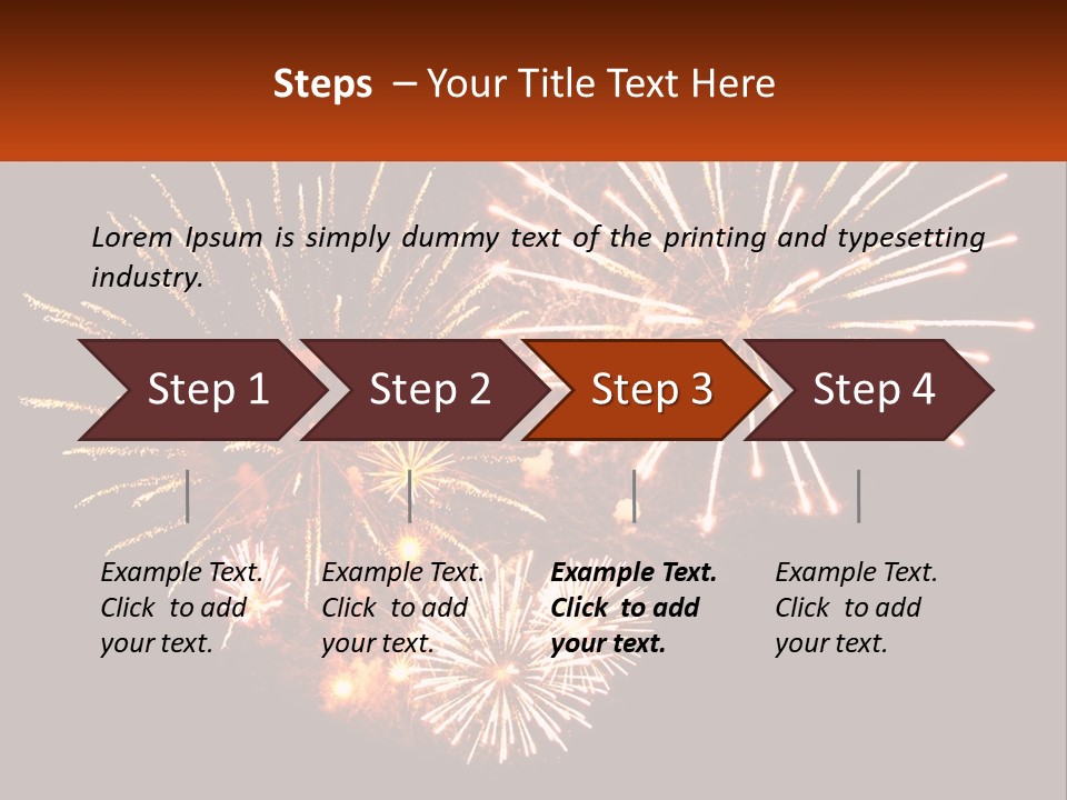 A Fireworks Display With A Black Background PowerPoint Template