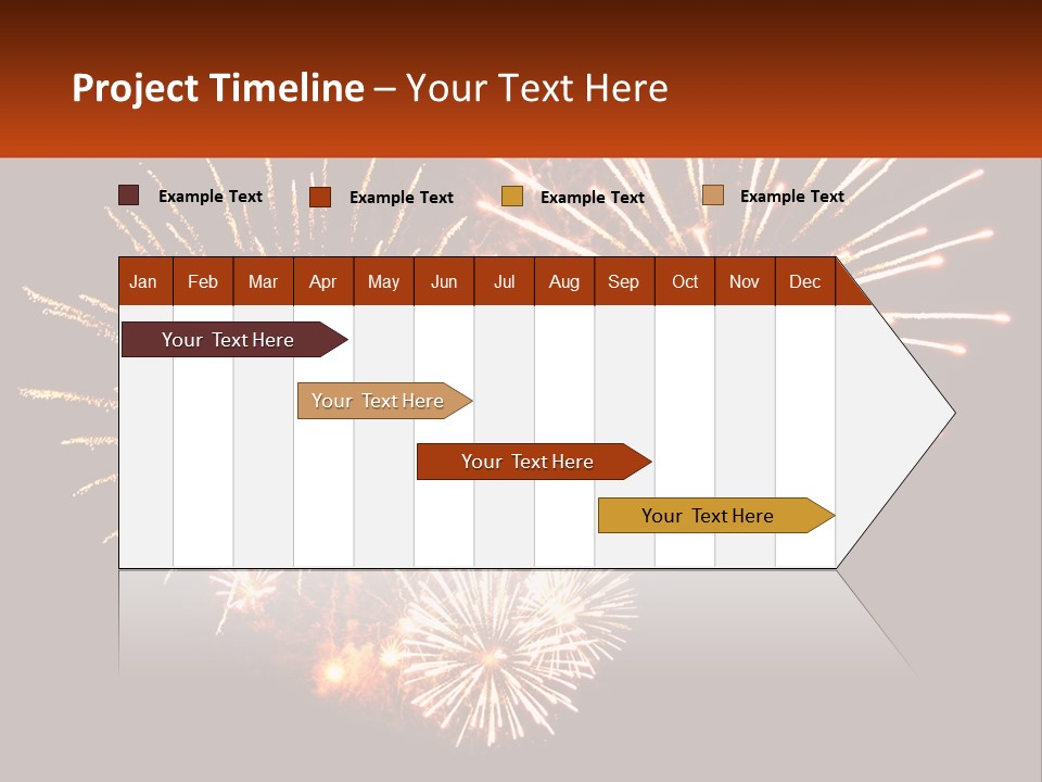 A Fireworks Display With A Black Background PowerPoint Template