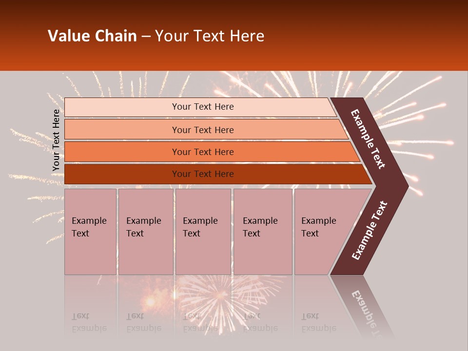 A Fireworks Display With A Black Background PowerPoint Template