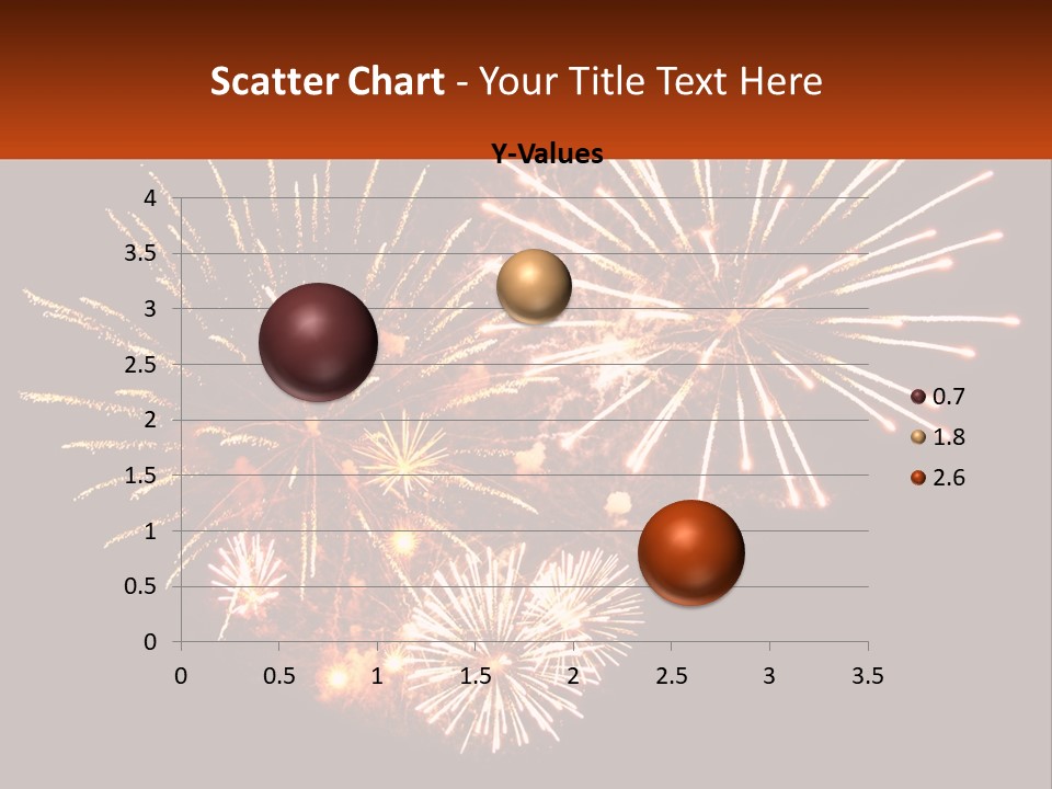 A Fireworks Display With A Black Background PowerPoint Template