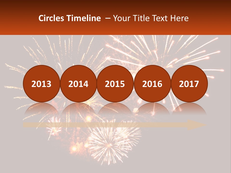 A Fireworks Display With A Black Background PowerPoint Template