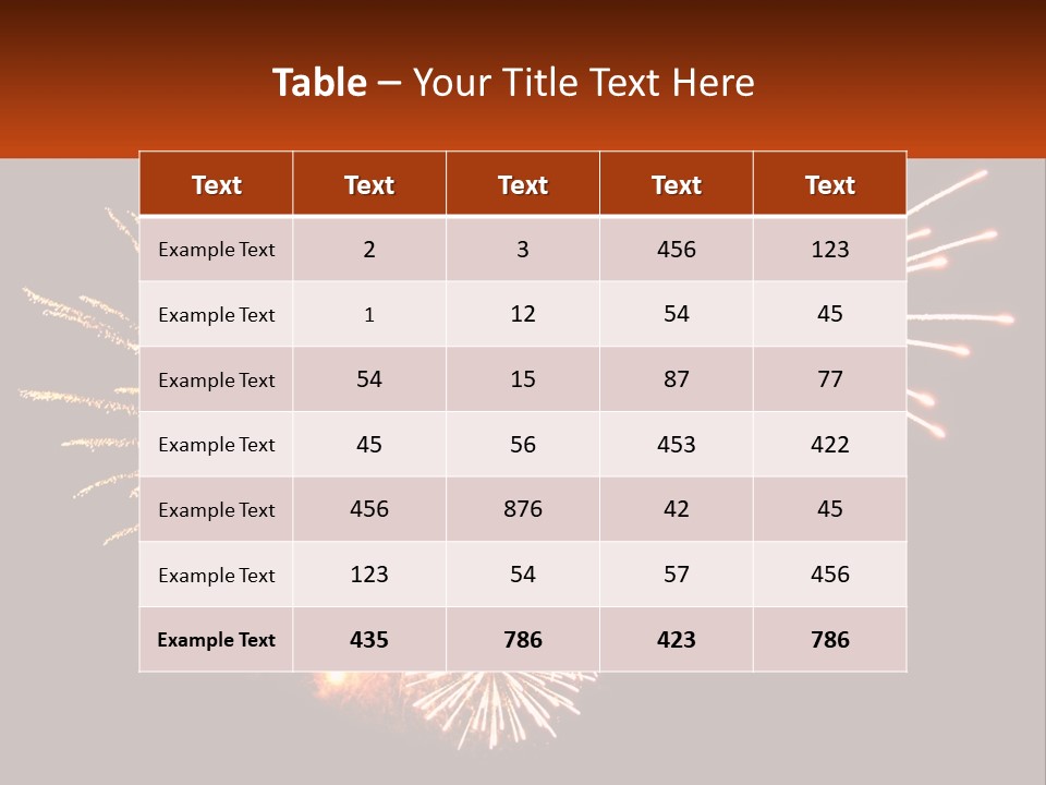 A Fireworks Display With A Black Background PowerPoint Template