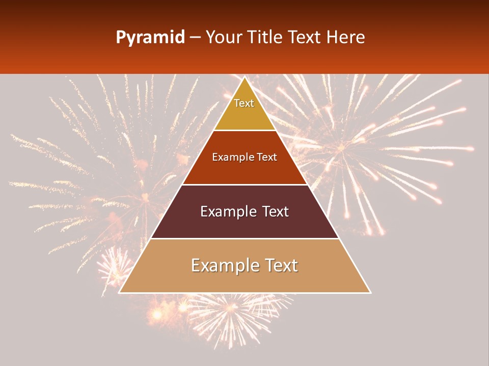 A Fireworks Display With A Black Background PowerPoint Template