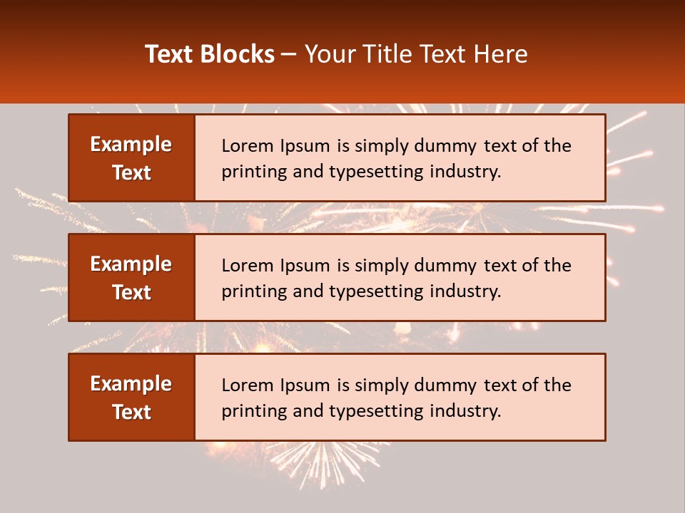 A Fireworks Display With A Black Background PowerPoint Template
