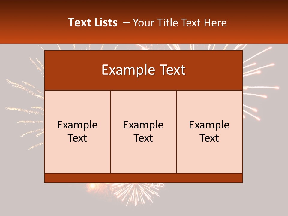 A Fireworks Display With A Black Background PowerPoint Template