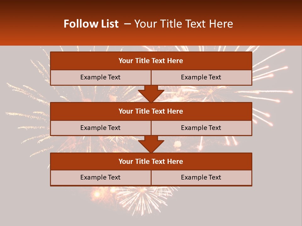 A Fireworks Display With A Black Background PowerPoint Template