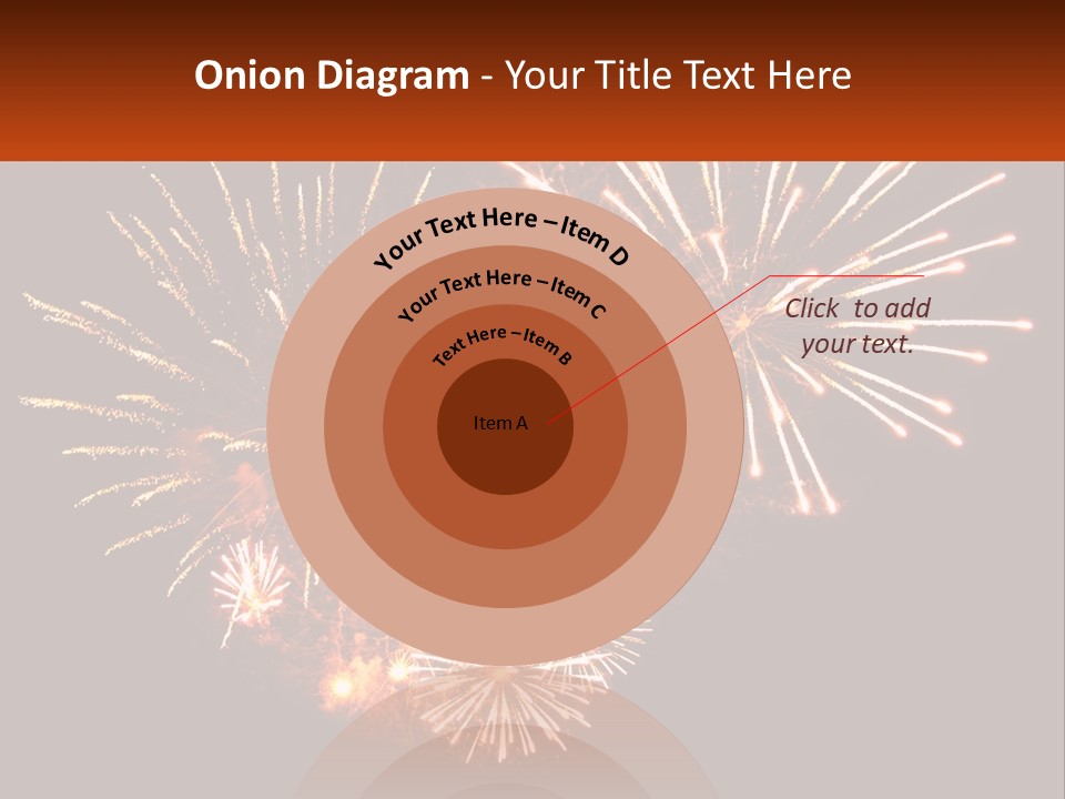 A Fireworks Display With A Black Background PowerPoint Template