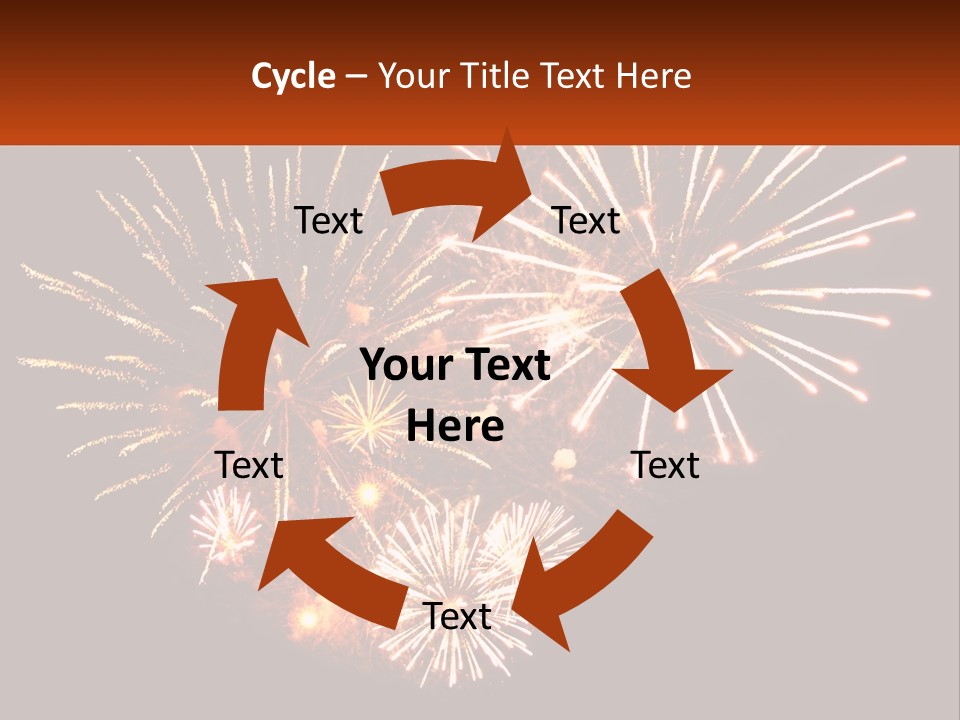 A Fireworks Display With A Black Background PowerPoint Template