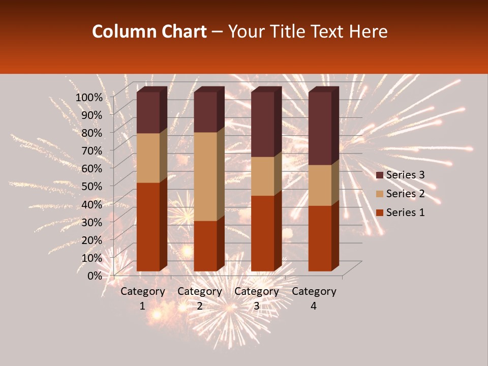 A Fireworks Display With A Black Background PowerPoint Template