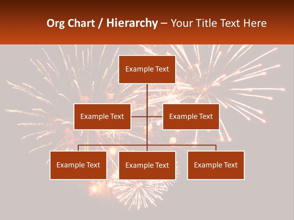 A Fireworks Display With A Black Background PowerPoint Template