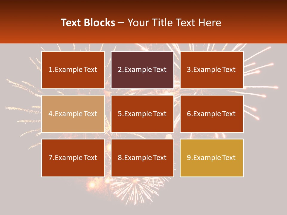 A Fireworks Display With A Black Background PowerPoint Template