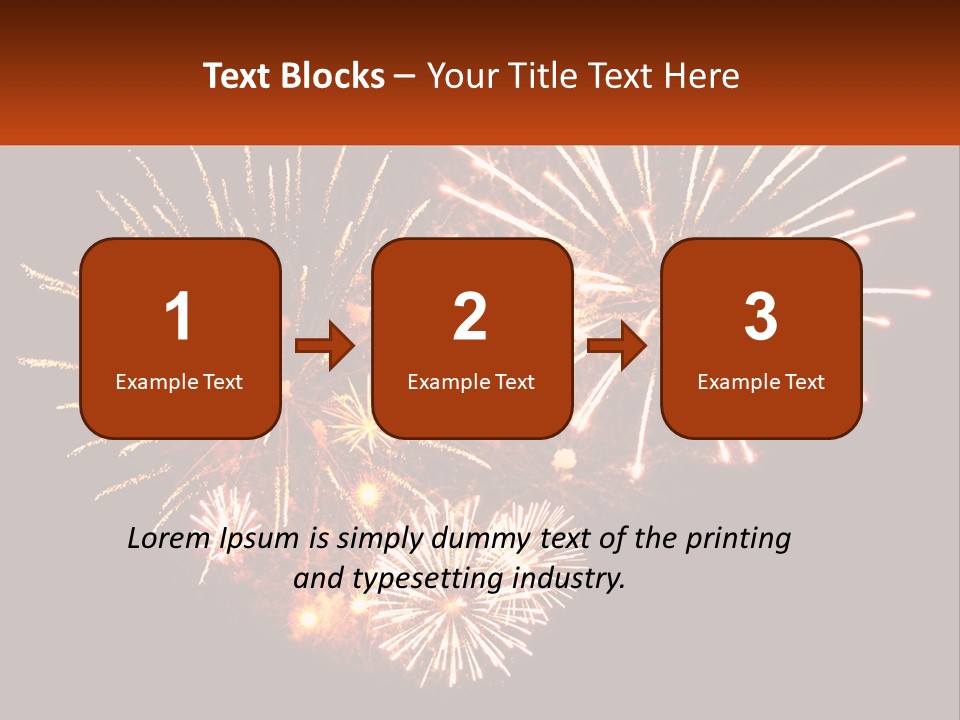 A Fireworks Display With A Black Background PowerPoint Template