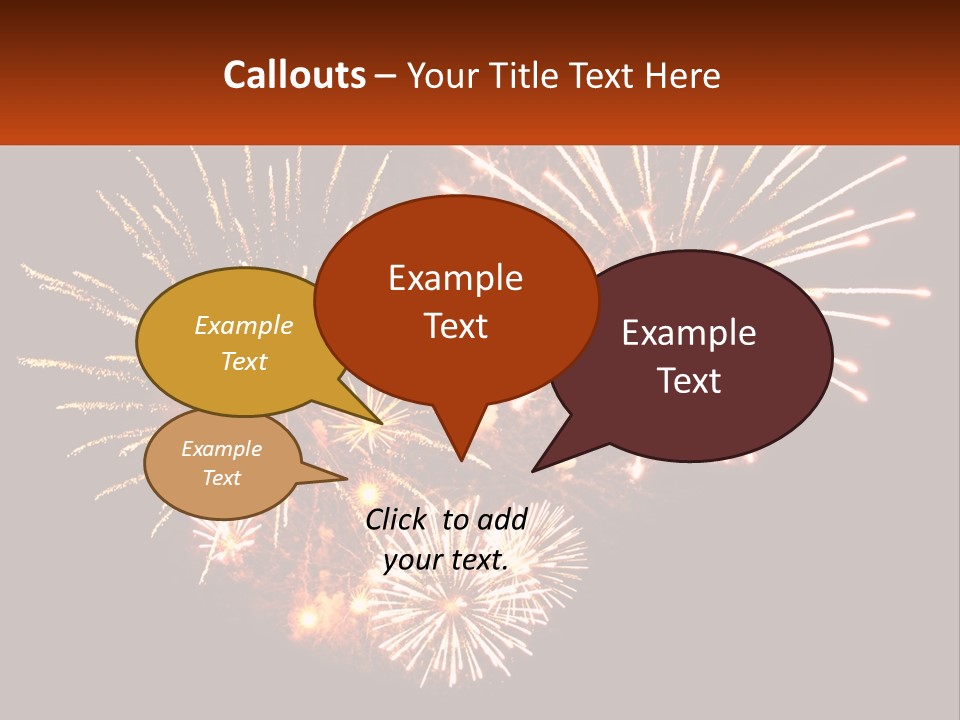 A Fireworks Display With A Black Background PowerPoint Template