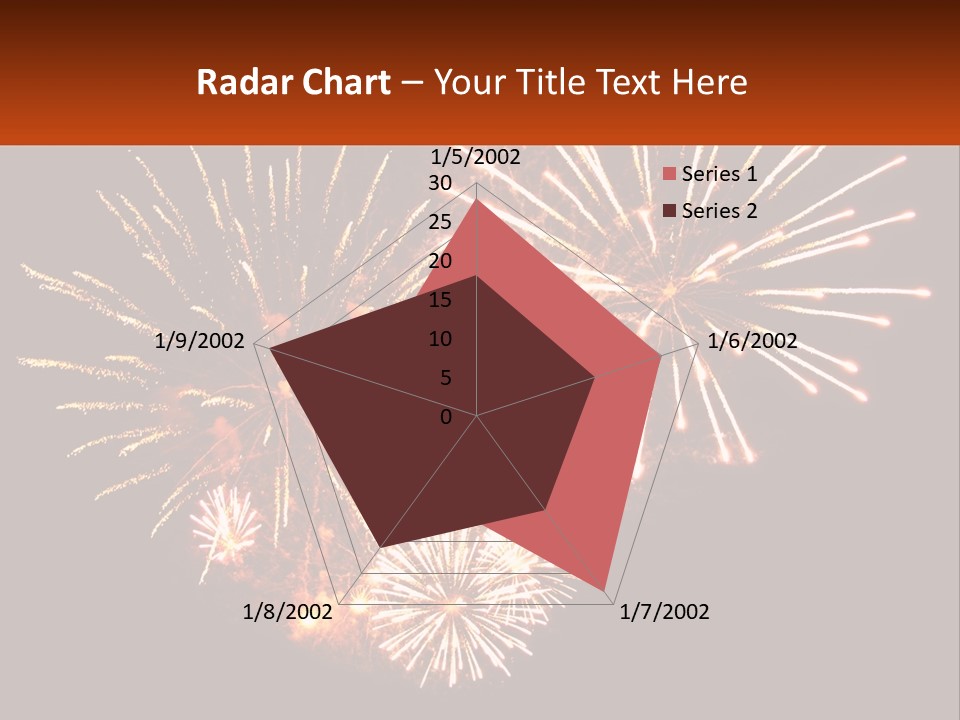 A Fireworks Display With A Black Background PowerPoint Template