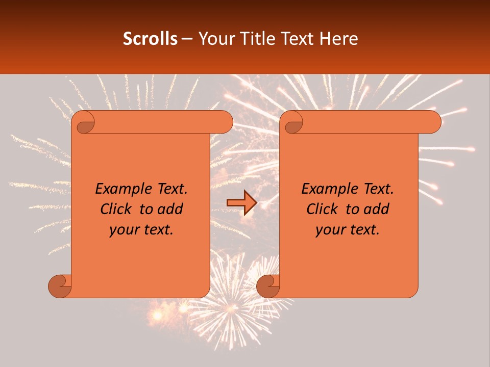 A Fireworks Display With A Black Background PowerPoint Template