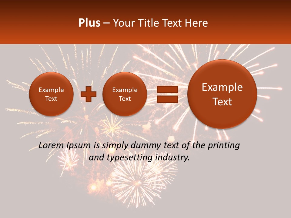 A Fireworks Display With A Black Background PowerPoint Template