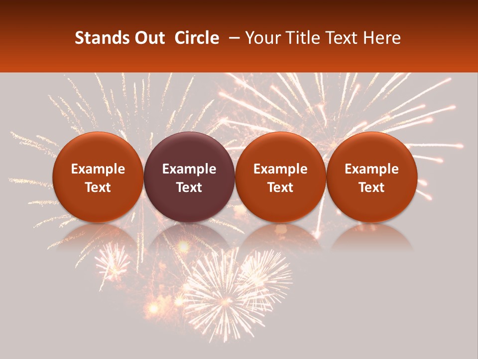 A Fireworks Display With A Black Background PowerPoint Template