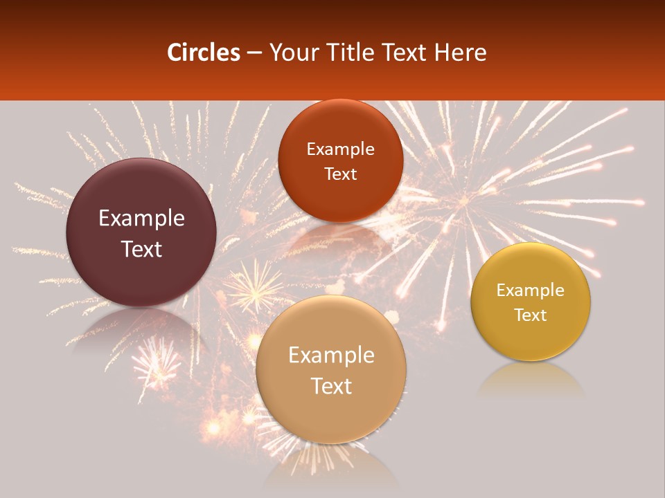 A Fireworks Display With A Black Background PowerPoint Template