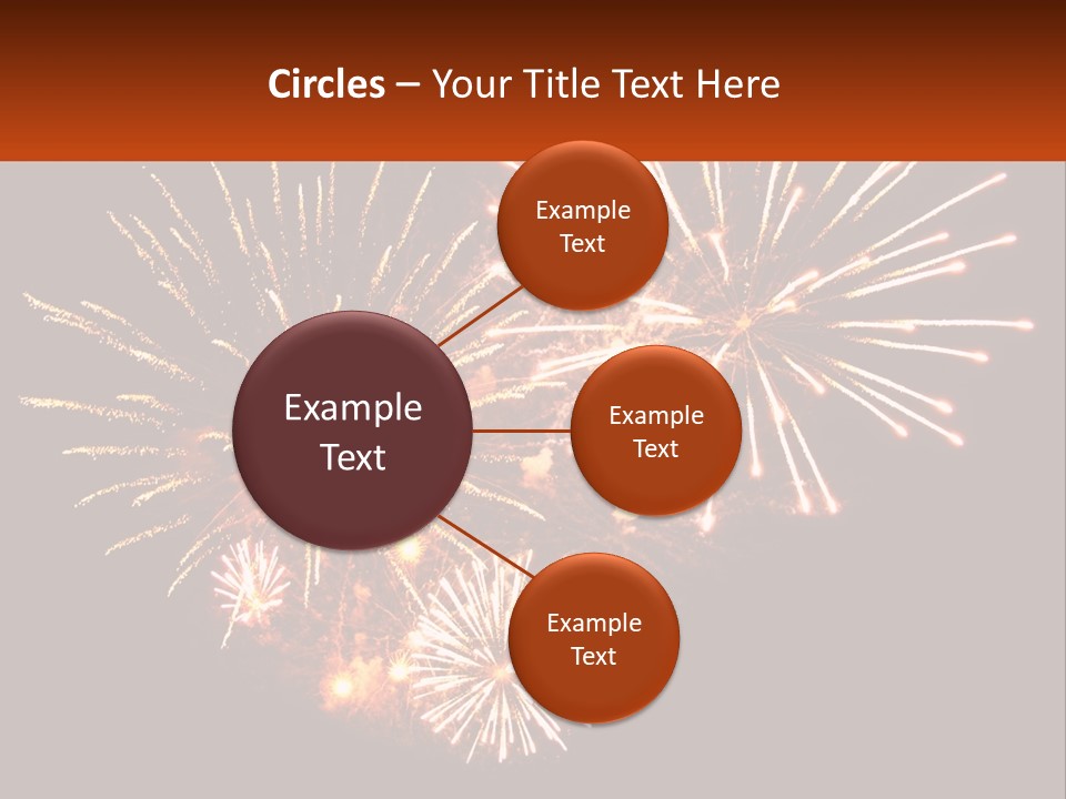 A Fireworks Display With A Black Background PowerPoint Template