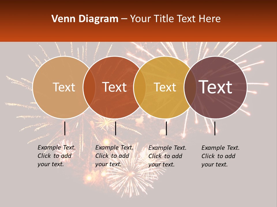 A Fireworks Display With A Black Background PowerPoint Template