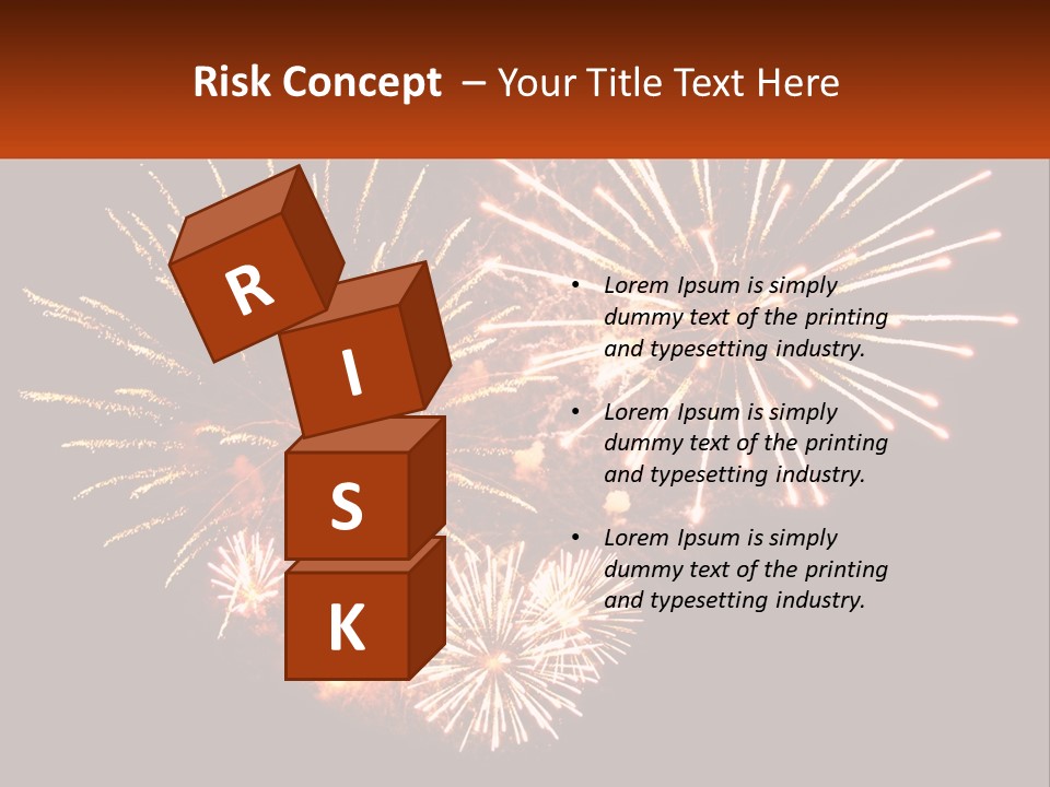 A Fireworks Display With A Black Background PowerPoint Template