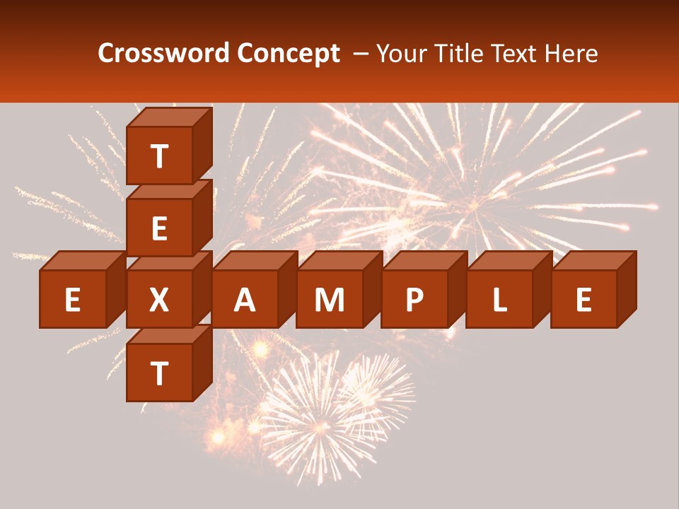 A Fireworks Display With A Black Background PowerPoint Template