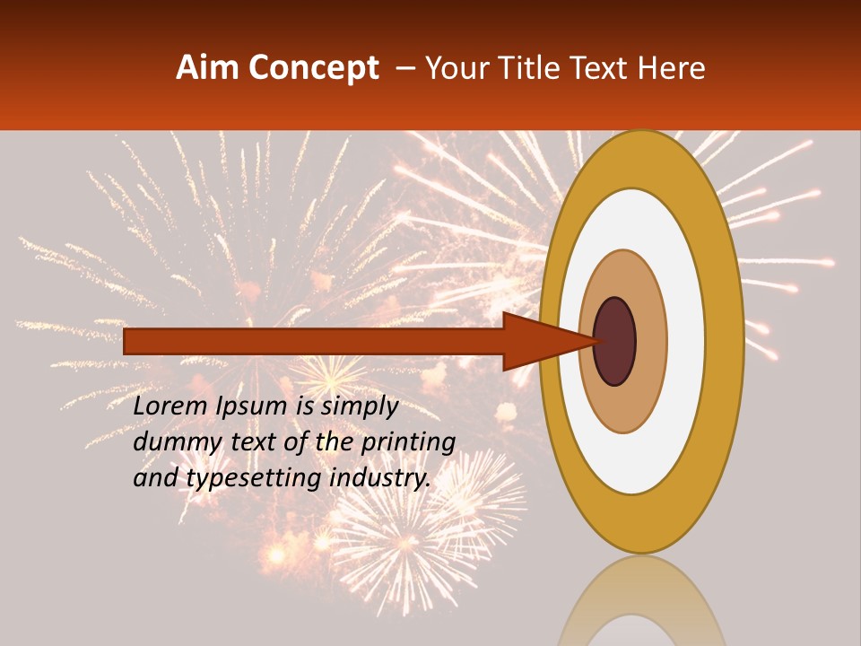 A Fireworks Display With A Black Background PowerPoint Template