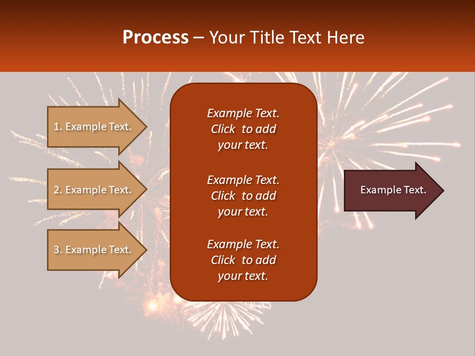 A Fireworks Display With A Black Background PowerPoint Template