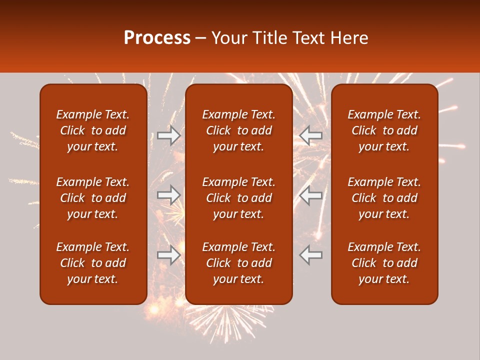 A Fireworks Display With A Black Background PowerPoint Template